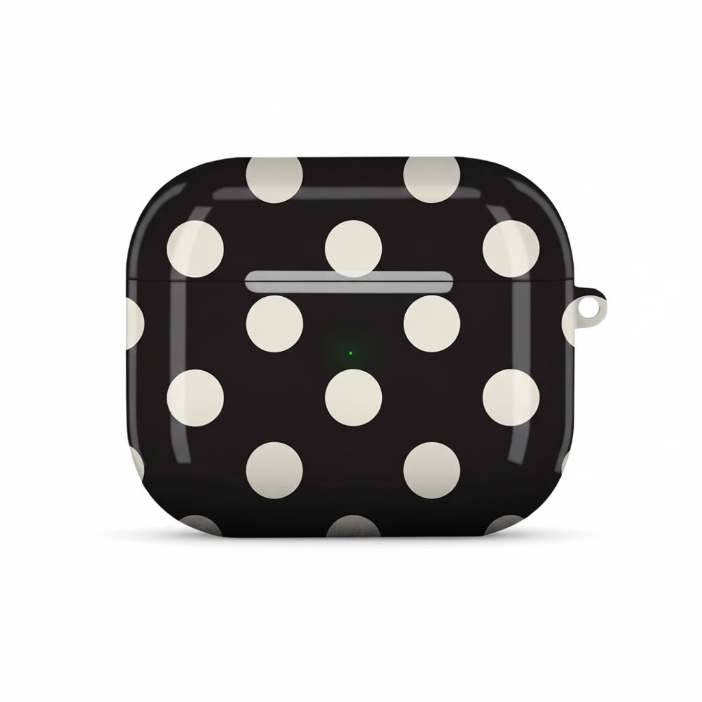 Black & White Polka Dot AirPods Case